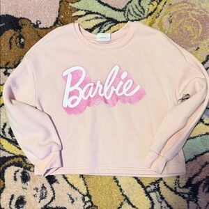Pink Cropped Barbie Sweatshirt